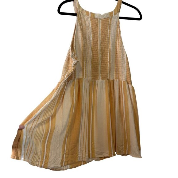 Torrid Women's Baby Doll Ruched High Neckline Striped Yellow Blouse Size 3x - Picture 6 of 10